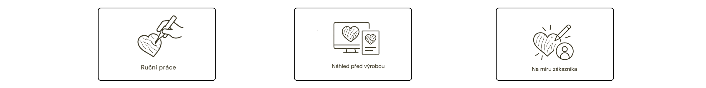 Ruční práce, náhled před výrobou, na míru zákazníka